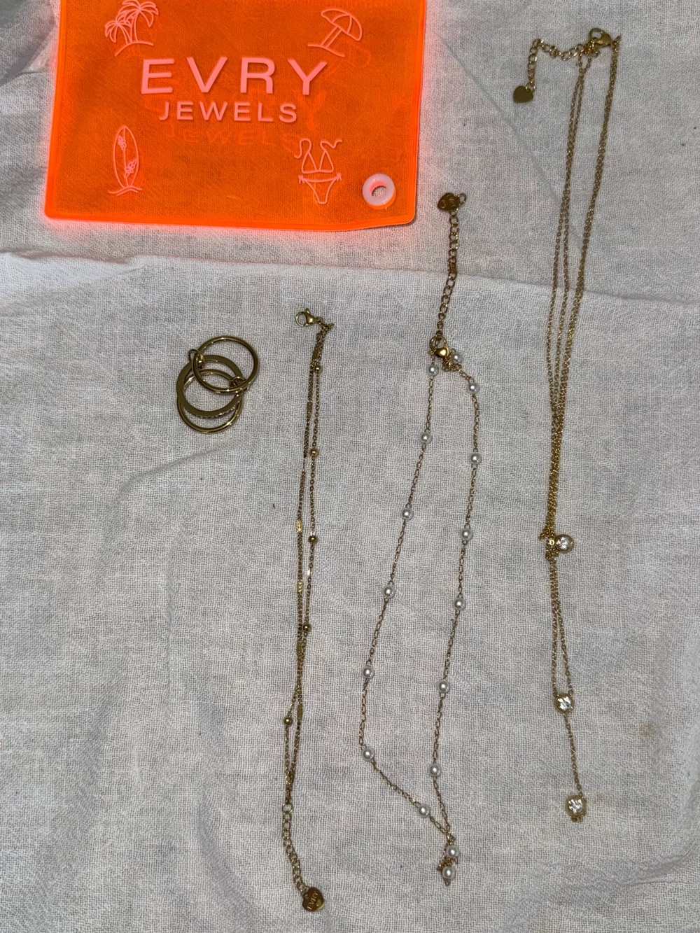 EVRY Jewels Gold-Tone Layered Necklace & Bracelet Set